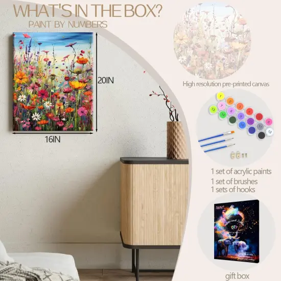 Painting by Number Flowers with 3 Brushes {3}