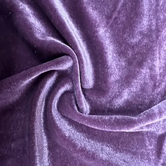 1 Yard Stretch Velvet Solid Polyester Spandex Fabric For Dancewear Costumes Leggings 60&rdquo; Width Plum {1}