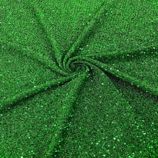 1 Yard Metallic Lame Confetti Sequins Spandex Fabric Stretchy Polyester 58-60 inches width Red {5}