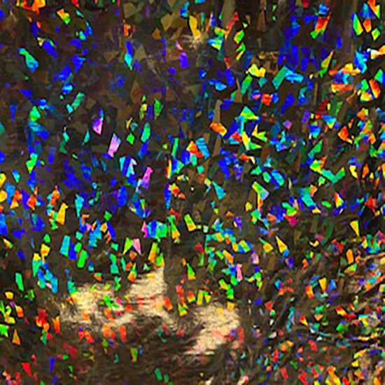 1 Yard Vinyl Broken Glass Hologram Stretch Spandex Fabric for Dancewear and Activewear 60 Inch Width Gold {1}