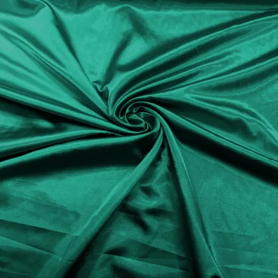 1 Yard Silky Stretch Charmeuse Satin Fabric Soft Hand For Lingerie & Skirts 58-60 inches Wide Dark Jade {1}