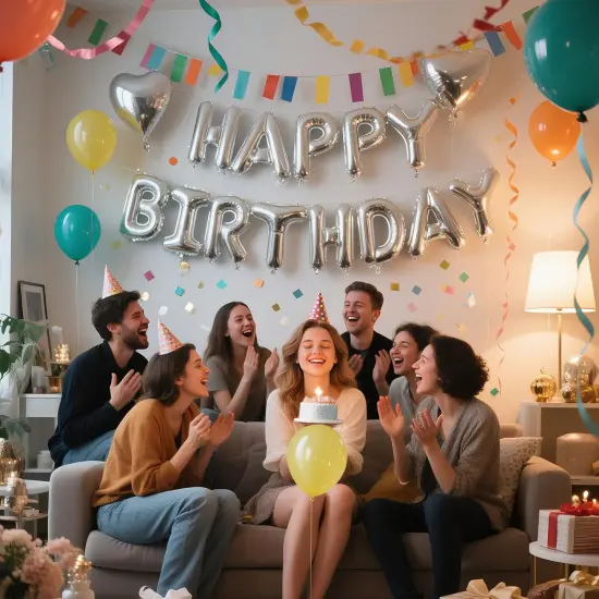 13pcs Mylar Foil 3D Letter Balloons Happy Birthday Sign Balloon {5}