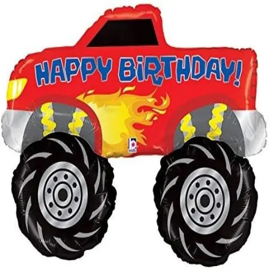 Monster Truck 4 x 4 Big Wheel Racing Party Mylar Foil Helium Balloon,40" {1}