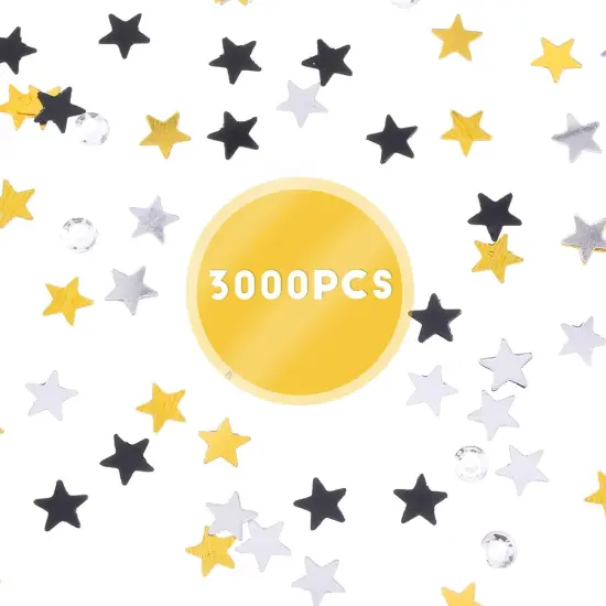 3000Pcs Silver Glitter Star Table Confetti {2}