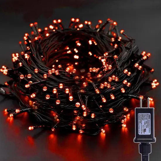 33FT 100 LED Hallowen String Lights Orange {1}
