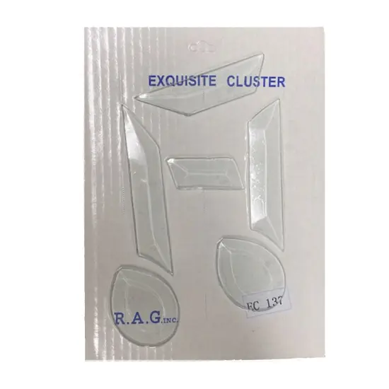 5-3/4" x 7-3/8" Exquisite Clear Glass Double Music Note Bevel Cluster EC137 {3}