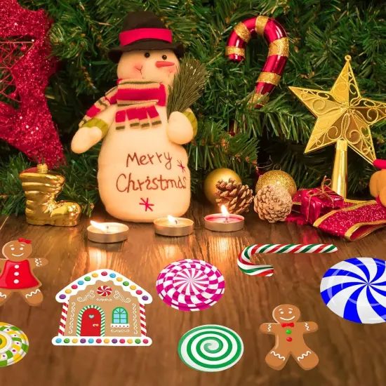 57PCS Peppermint Floor Decals Christmas Wall Stickers {4}