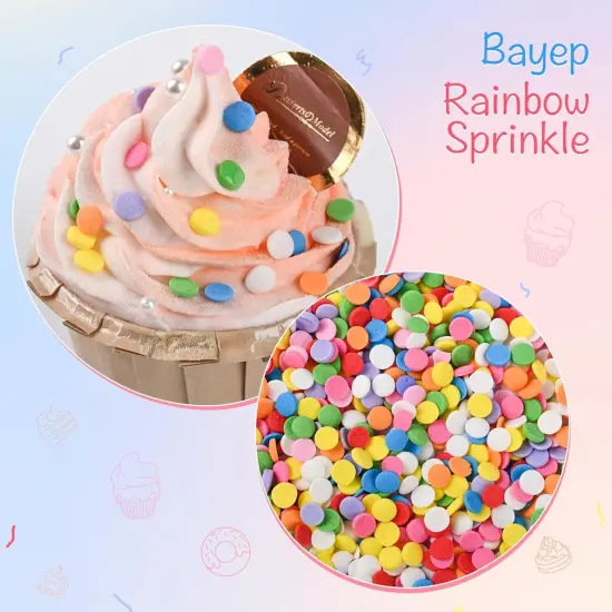 Rainbow Sprinkles for Cake Decorating - Colorful Round {5}