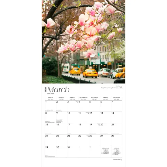 New York City | 2026 12 x 24 Inch (Hanging) Monthly Square Wall Calendar | Foil Stamped Cover | Plastic-Free {3}
