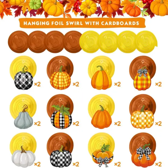 54 Pcs Fall Party Hanging Swirls Decorations {3}