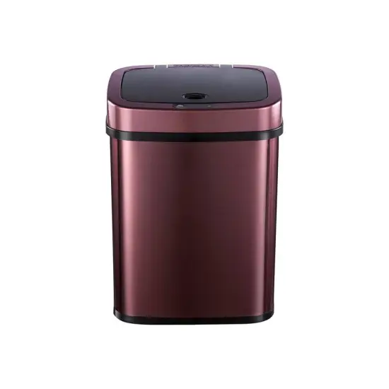 3.2 Gallon Stainless Steel Touchless Trash Can with Motion Sensor and Fingerprint Resistant Burgundy-Copper {4}