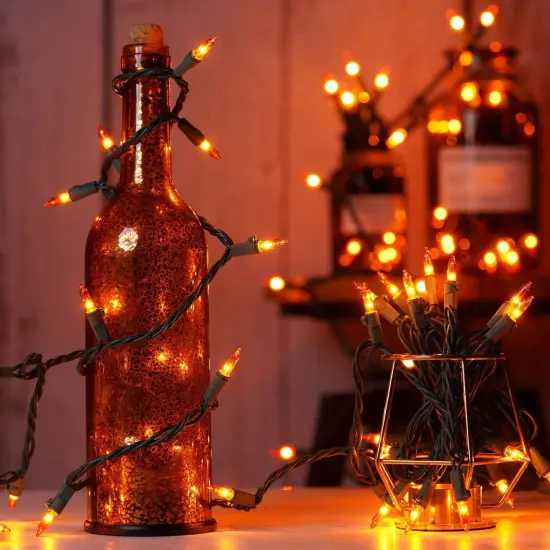 200 Orange Christmas String Lights, Pack of 2 Sets 33 Feet {5}