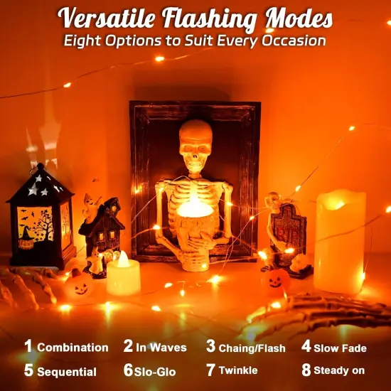 16.4ft Halloween String Lights Outdoor Waterproof {4}