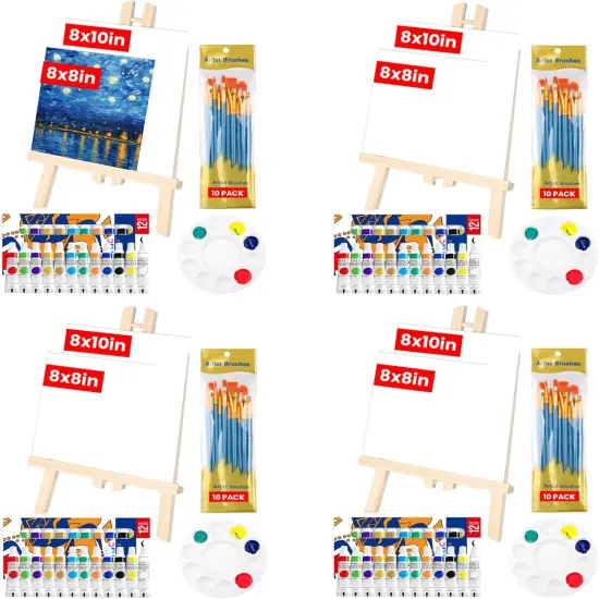 104 Pack Canvas Painting Kits for Adults Kids {1}