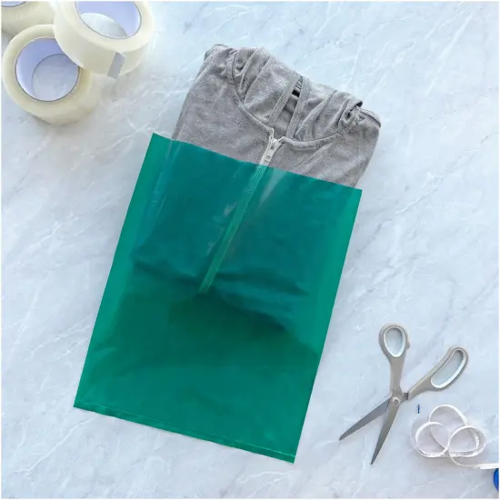 Plymor 12" x 15", Green 2 Mil Flat Open Plastic Poly Bags {4}