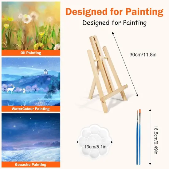 Art Canvas Painting Kit with Brushes & Paint Trays for Kids {5}