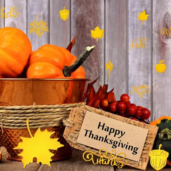 12 Pieces Thanksgiving Metal Cutting Dies Maple Leaf Metal Die Cuts {6}