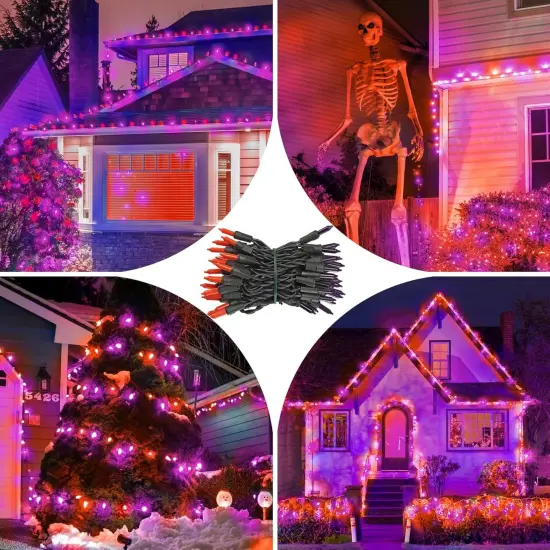 21FT Halloween Purple and Orange String Lights {3}