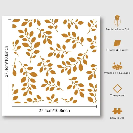 Leaf Painting Stencils Templates - 10.8&times;10.8 Inch {3}