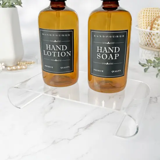 Plymor Clear Acrylic Scroll-Shaped Display Riser, 2" H x 10.5" W x 5.5" D (1/8" thick) {4}