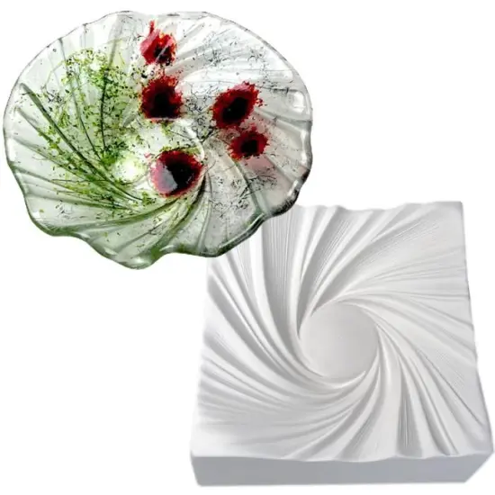 11.5" x 10.5" x 2" Tornado Slump Glass Fusing Kiln Mold {1}