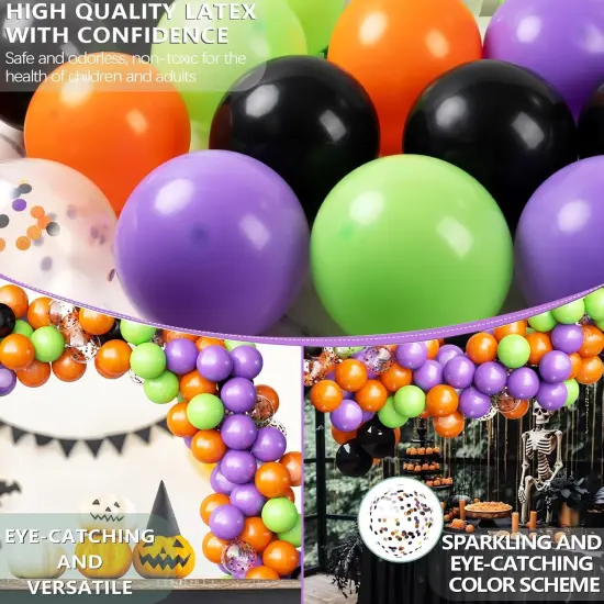 62PCS Halloween Party Balloons Decorations - Orange {2}