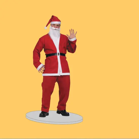 Festive Mens Pub Crawl Santa Costume Polyester for Holiday Parties and Events {2}