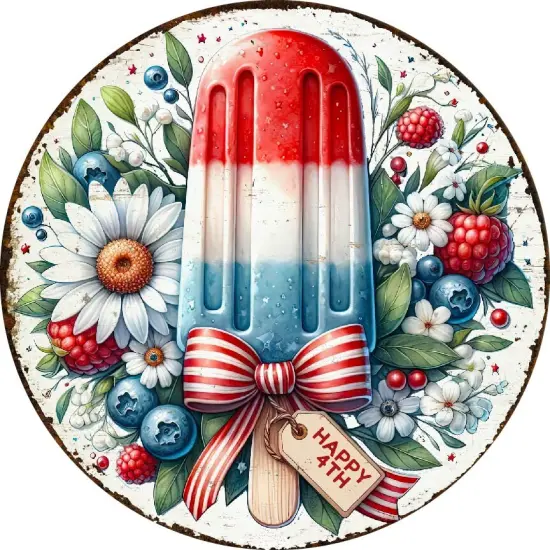 Patriotic Popsicle Summer Sign {2}