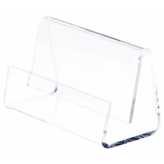 Plymor Clear Acrylic Deluxe Business Card / Postcard Holder, 3.5" W x 2.875" D x 2.125" H {1}