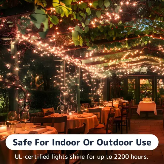 Incandescent Orange Christmas String Lights with Black Wire - 200 Count, 40Ft {4}