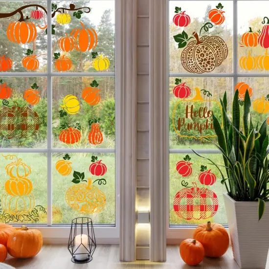 11 Pieces Fall Painting Stencils Autumn Stencil (Pumpkins,8 x 8 Inch, 6 x 12 Inch) {2}