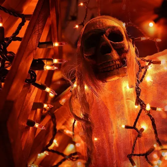 Orange Halloween String Lights - 69.6FT, 300 Count {4}