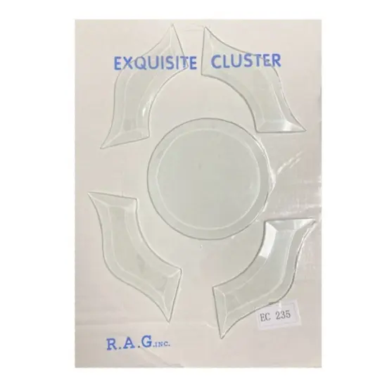 8-1/2"x 8-1/2" Exquisite Clear Glass Fireman Badge Bevel Cluster EC235 {3}