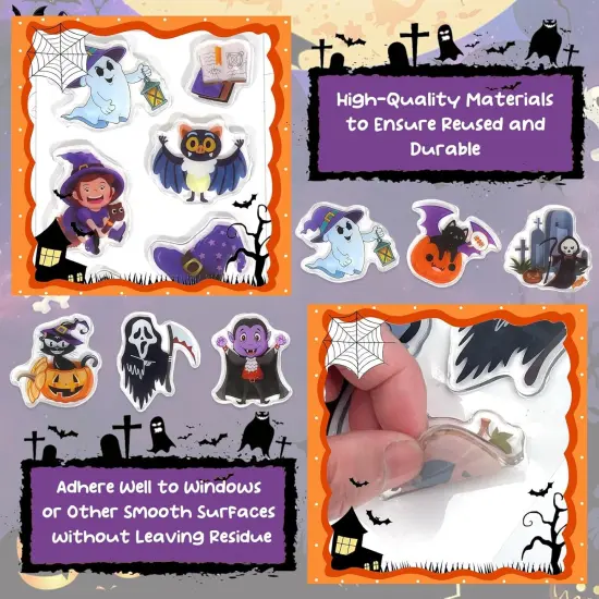 8 Sheets Halloween Gel Clings {3}