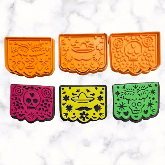 Papel Picado Cookie Cutter and Stamp with Size Option {6}