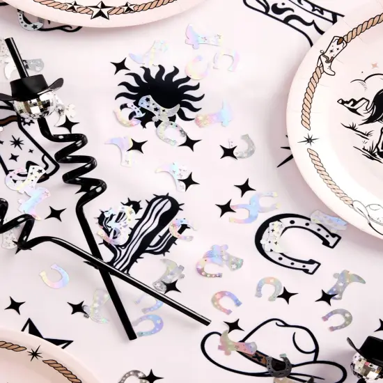 200PC - Cowgirl Iridescent Western Confetti {4}