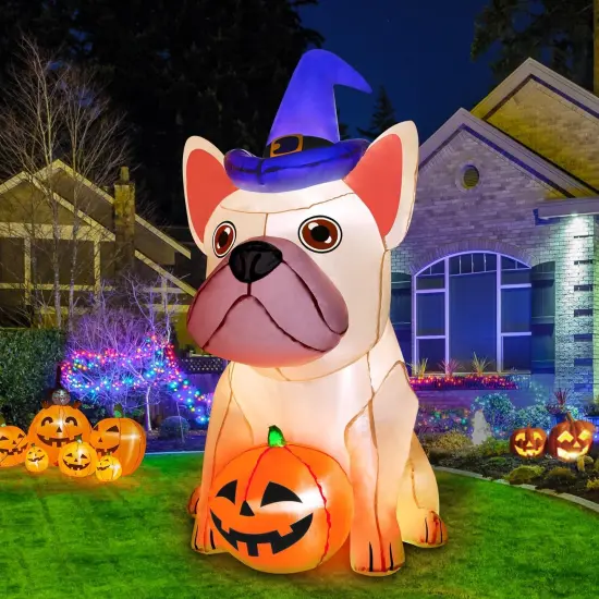 5Ft Halloween Inflatables Decorations Build-in Bright LEDs Blow Up Yard Pumpkin {1}