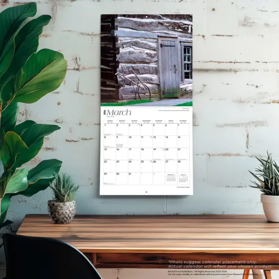 Cornhusker State | Nebraska Places | 2026 12 x 24 Inch (Hanging) Monthly Square Wall Calendar | Plastic-Free {5}