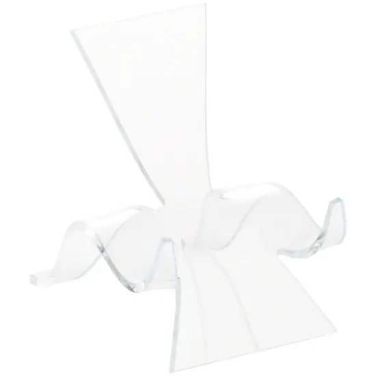 Plymor Clear Acrylic Wave Display Easel, 3.5" H x 2.75" W x 3.5" D {1}