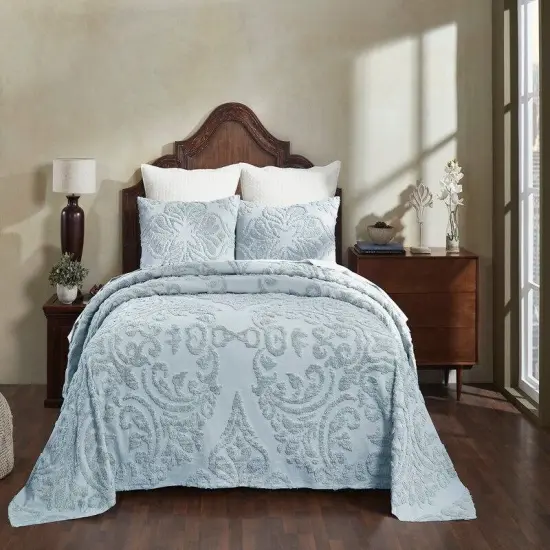 3 Piece Bedroom Bedding Cotton Chenille Coverlet Set Perfect for All-Season Bedroom Use {9}