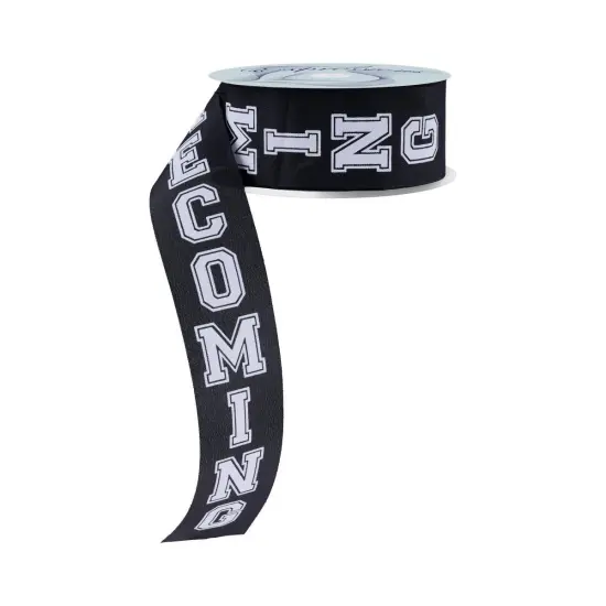 1.5" Homecoming Ribbon: Black/White (100 Feet) {1}