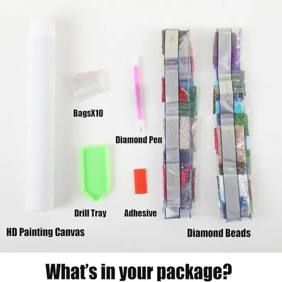 3 Pack 5D Skull Diamond Painting Kits - 12x16 Inch {2}