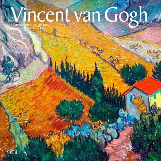 Vincent van Gogh | 2026 12 x 24 Inch (Hanging) Monthly Square Wall Calendar | Plastic-Free {1}