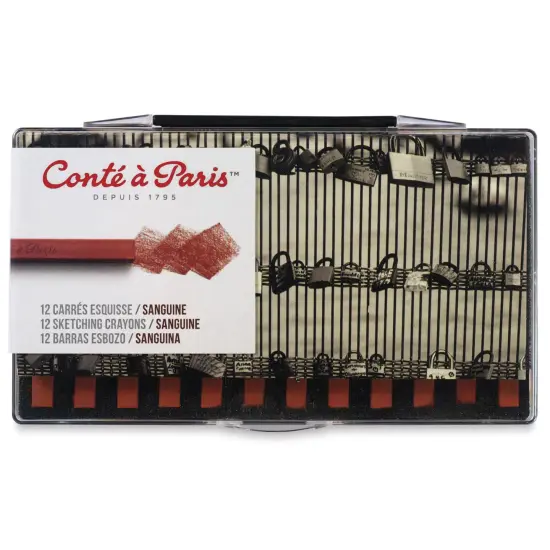 Cont&eacute; &agrave; Paris Sketching Pastel Carr&eacute;s - Sanguine Natural, Box of 12 {1}