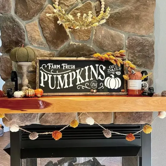 (12 Fall) - Fall Stencils for Painting on Wood Hello Pumpkin {4}