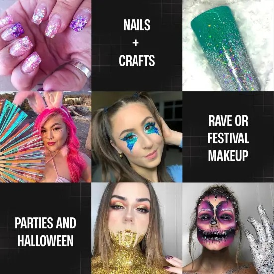 Chunky Holographic Body Glitter I 16 Colors + Glitter Glue {5}