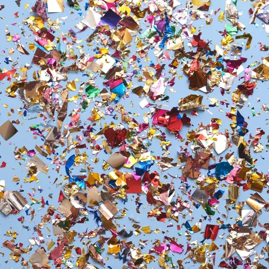 Jumbo Mylar Rainbow Foil Confetti - Glittering Metallic Confetti {5}