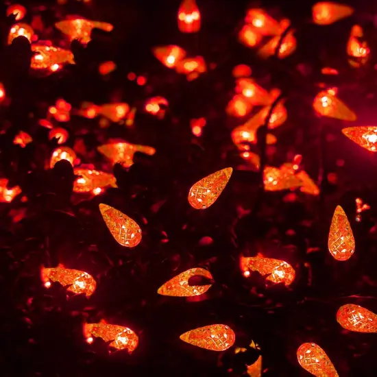 33ft 100 LED Black Wire Halloween C6 String Lights {5}