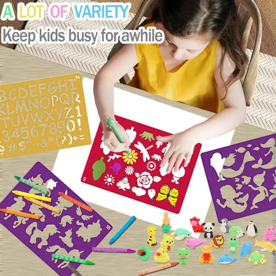 30 Pieces Drawing Stencils Set for Kids {3}