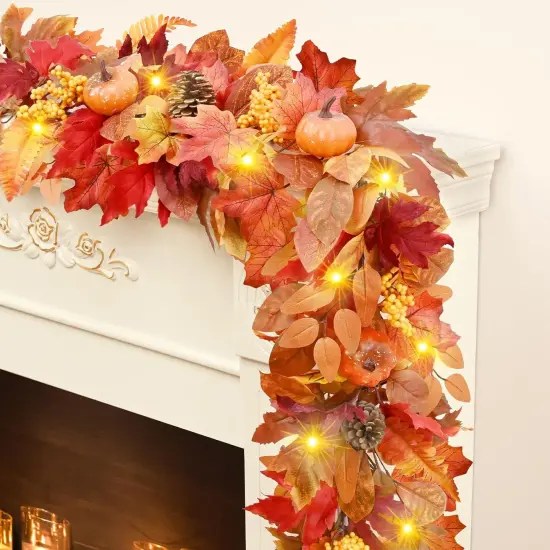 1 Pack Fall Leaves Garland - 5.9FT {1}